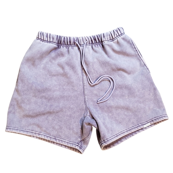 SumWon Purple Mineral Wash Oversized Lounge Shorts Small - Picture 1 of 7